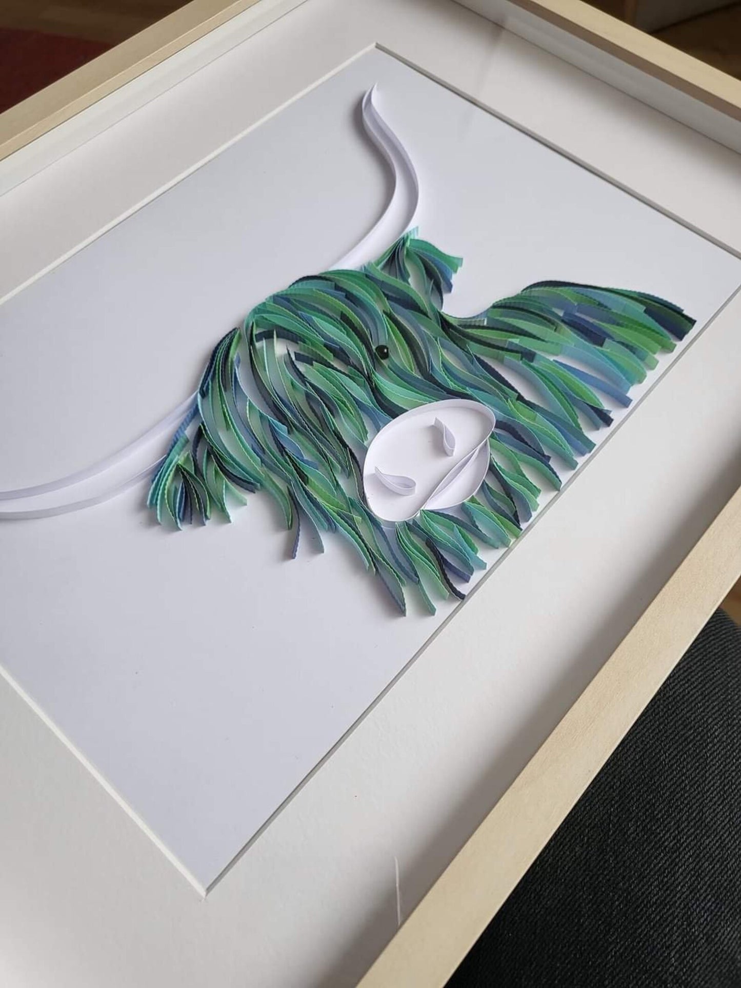 Charming Highland Cow Paper Quilling Art