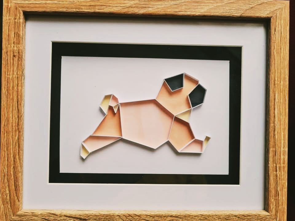 Handcrafted Quilled Art: Geometric Design