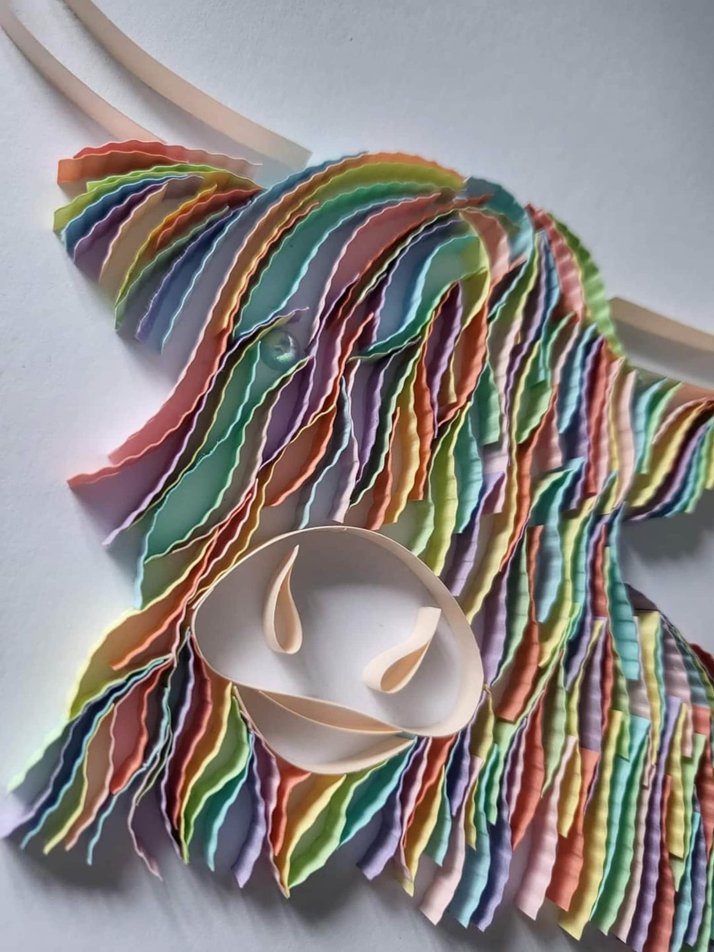Charming Highland Cow Paper Quilling Art